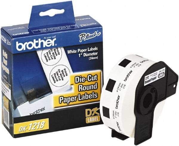 Brother - 15/16" Wide x 1" Long, White Paper Multi-Purpose Label - For Label Maker - Americas Industrial Supply