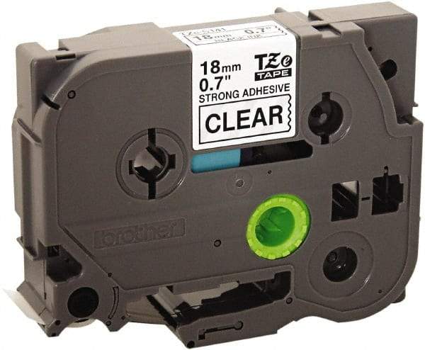 Brother - 3/4" Wide, Clear Tape Cassette - For Label Maker - Americas Industrial Supply