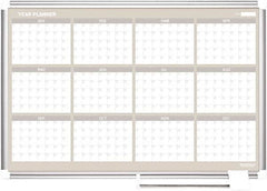 MasterVision - 36" High x 48" Wide Magnetic Dry Erase Calendar - Steel - Americas Industrial Supply