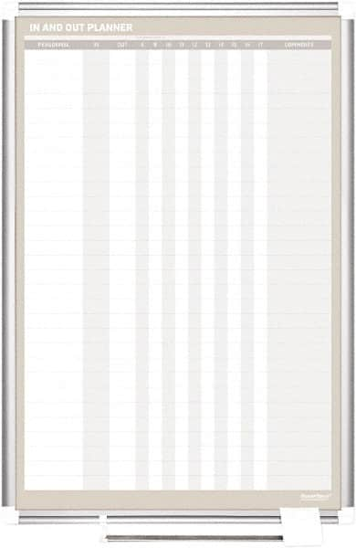 MasterVision - 24" High x 36" Wide Magnetic Dry Erase In/Out - Steel - Americas Industrial Supply