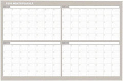 MasterVision - 24" High x 36" Wide Magnetic Dry Erase Calendar - Steel - Americas Industrial Supply