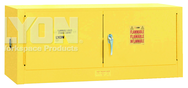 Piggyback Storage Cabinet - #5471 - 43 x 18 x 18" - 12 Gallon - w/2 door manual close - Yellow Only - Americas Industrial Supply