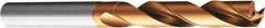 Sandvik Coromant - 23/64" 144° Spiral Flute Solid Carbide Screw Machine Drill Bit - Multilayer TiAlN Finish, Right Hand Cut, 1.811" Flute Length, 3.5039" OAL, Split Point, Straight Shank, Through Coolant - Americas Industrial Supply