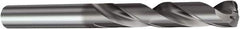 Sandvik Coromant - 11.2mm 140° Spiral Flute Solid Carbide Screw Machine Drill Bit - TiAlN Finish, Right Hand Cut, 2.1654" Flute Length, 4.0158" OAL, Split Point, Straight Shank, Through Coolant - Americas Industrial Supply