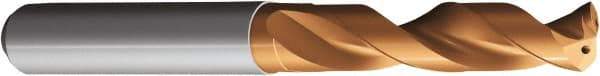 Sandvik Coromant - 4.6mm 140° Solid Carbide Jobber Drill - TiAlN Finish, Right Hand Cut, Spiral Flute, Straight Shank, 2.9134" OAL, Split Point - Americas Industrial Supply
