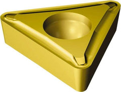 Sandvik Coromant - TCMT1.21.21 UF Grade 235 Carbide Turning Insert - TiCN/TiN Finish, 60° Triangle, 5/32" Inscr Circle, 5/64" Thick, 1/64" Corner Radius - Americas Industrial Supply