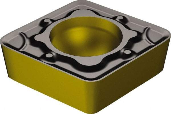 Sandvik Coromant - CCMT32.52 WM Grade 4305 Carbide Turning Insert - TiCN/Al2O3/TiN Finish, 80° Diamond, 3/8" Inscr Circle, 5/32" Thick, 1/32" Corner Radius - Americas Industrial Supply