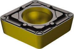 Sandvik Coromant - CCMT21.52 WF Grade 3225 Carbide Turning Insert - TiCN/AI2O3/TiN Finish, 80° Diamond, 1/4" Inscr Circle, 3/32" Thick, 1/32" Corner Radius - Americas Industrial Supply