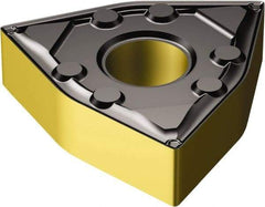 Sandvik Coromant - WNMG432 WF Grade 3225 Carbide Turning Insert - TiCN/AI2O3/TiN Finish, 80° Trigon, 1/2" Inscr Circle, 3/16" Thick, 1/32" Corner Radius - Americas Industrial Supply