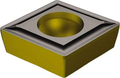 Sandvik Coromant - CCMT21.5 UF Grade 1515 Carbide Turning Insert - TiCN/Al2O3/TiN Finish, 80° Diamond, 1/4" Inscr Circle, 3/32" Thick, 0.2mm Corner Radius - Americas Industrial Supply