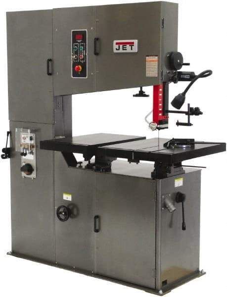 Jet - 36" Throat Capacity, Variable Speed Pulley Vertical Bandsaw - 50 to 410 & 54 to 4,925 SFPM, 3 hp, Three Phase - Americas Industrial Supply