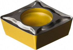 Sandvik Coromant - CPMT32.5 UM Grade 1515 Carbide Turning Insert - TiCN/Al2O3/TiN Finish, 80° Diamond, 3/8" Inscr Circle, 5/32" Thick, 0.2mm Corner Radius - Americas Industrial Supply