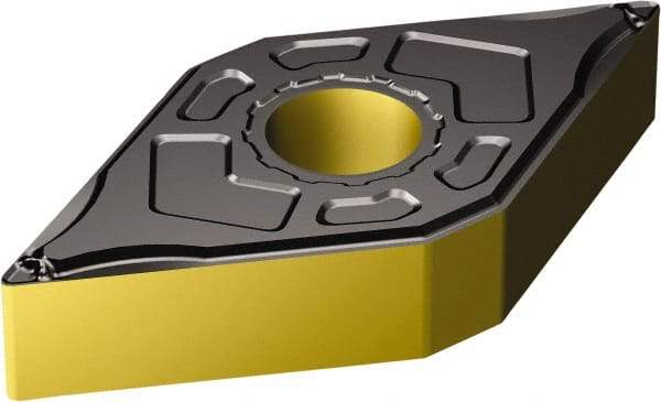 Sandvik Coromant - DNMG331 LC Grade 1515 Carbide Turning Insert - TiCN/AI2O3/TiN Finish, 55° Diamond, 3/8" Inscr Circle, 3/16" Thick, 1/64" Corner Radius - Americas Industrial Supply