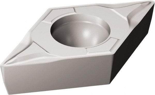 Sandvik Coromant - DCMT32.5 KF Grade H13A Carbide Turning Insert - Uncoated, 55° Parallelogram, 3/8" Inscr Circle, 5/32" Thick, 0.2mm Corner Radius - Americas Industrial Supply