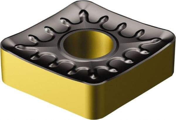 Sandvik Coromant - CNMM432 QR Grade 4335 Carbide Turning Insert - TiCN/AI2O3/TiN Finish, 80° Diamond, 1/2" Inscr Circle, 3/16" Thick, 1/32" Corner Radius - Americas Industrial Supply