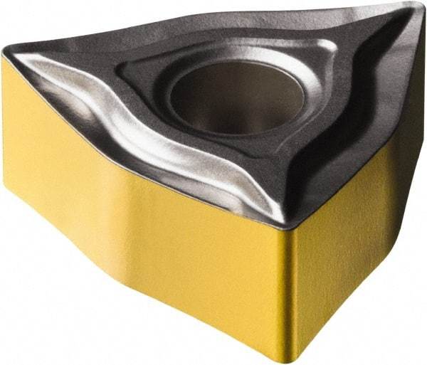 Sandvik Coromant - WNMG431 MF Grade 4325 Carbide Turning Insert - TiCN/Al2O3/TiN Finish, 80° Trigon, 1/2" Inscr Circle, 3/16" Thick, 1/64" Corner Radius - Americas Industrial Supply