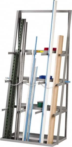 Little Giant - 3 Bay, 3 Shelf, Gray Bar Rack - 36" Wide x 84" High x 24" Deep, Steel - Americas Industrial Supply