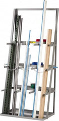 Little Giant - 3 Bay, 3 Shelf, Gray Bar Rack - 36" Wide x 84" High x 24" Deep, Steel - Americas Industrial Supply