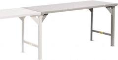 Little Giant - 60 Wide x 30" Deep x 36" High, 12 Gauge Steel Production Table - Fixed Legs, Gray - Americas Industrial Supply