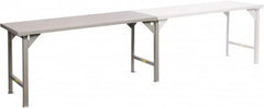 Little Giant - 60 Wide x 30" Deep x 36" High, 12 Gauge Steel Production Table - Fixed Legs, Gray - Americas Industrial Supply