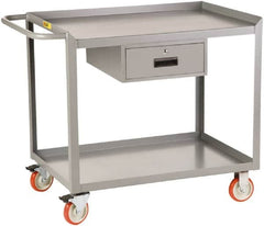 Little Giant - 1,200 Lb Capacity, 2 Shelf, 2 Drawer Mobile Workbench - 48" Wide x 24" Deep x 35-1/2" High, Steel - Americas Industrial Supply