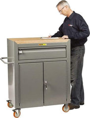 Little Giant - Mobile Service Bench - Steel, Gray, 41-1/2" Long x 24" Deep x 48" High - Americas Industrial Supply