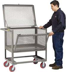 Little Giant - 2,000 Lb Capacity, Steel Raised Platform Box Truck - 53-1/2" Long x 24" Wide x 42-1/2" High, 6" Diam Polyurethane Wheels - Americas Industrial Supply