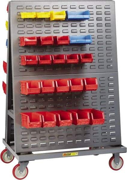 Little Giant - 1,200 Lb Capacity Multi-Purpose Lean Tool Cart - 24" Wide x 60" Deep x 56" High, Steel, Gray - Americas Industrial Supply