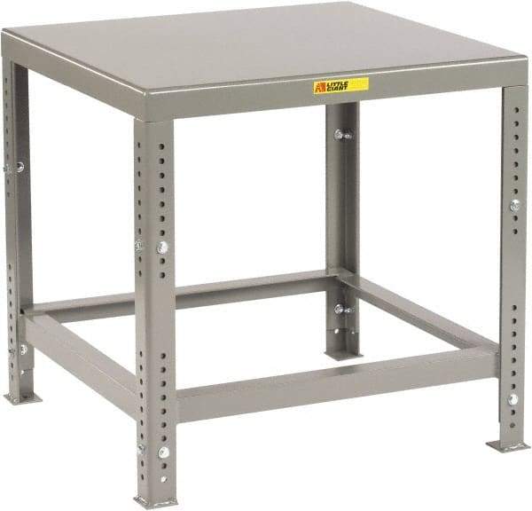 Little Giant - 30 Wide x 16" Deep x 24" High, 7 Gauge Steel Heavy-Duty Machine Table - Fixed Legs, Gray - Americas Industrial Supply