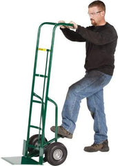 Little Giant - 600 Lb Capacity 60" OAH Hand Truck - Continuous Handle, Steel, Flat-Free Microcellular Foam Wheels - Americas Industrial Supply
