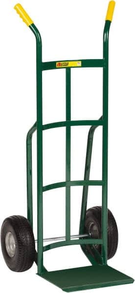 Little Giant - 600 Lb Capacity 49" OAH Hand Truck - Dual Handle, Steel, Flat-Free Microcellular Foam Wheels - Americas Industrial Supply