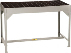 Little Giant - 51 Wide x 24" Deep x 34" High, Steel Bar Grating Welder's Table - Fixed Legs, Gray/Black - Americas Industrial Supply