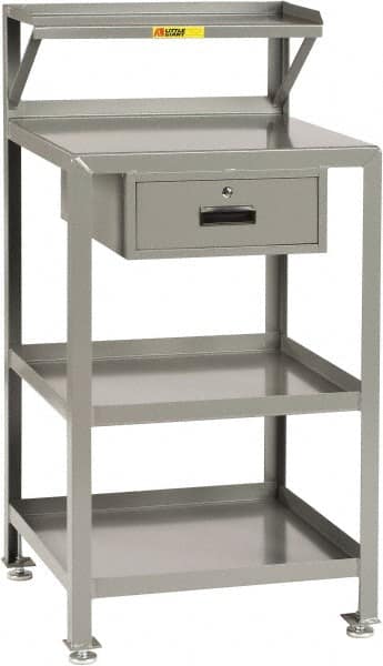 Little Giant - 1 Drawer Shop Desk - 24 Inch Wide x 22 Inch Deep x 52 Inch High, Gray - Americas Industrial Supply
