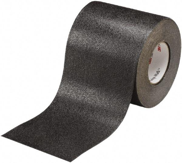 Ability One - Black Solid Color Anti-Slip Vinyl Tape - 6" Wide x 60' Long x 0.036" Thick, General Traffic - Americas Industrial Supply