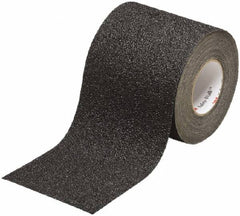 Ability One - Black Solid Color Anti-Slip Vinyl Tape - 6" Wide x 30' Long x 0.048" Thick, General Traffic - Americas Industrial Supply