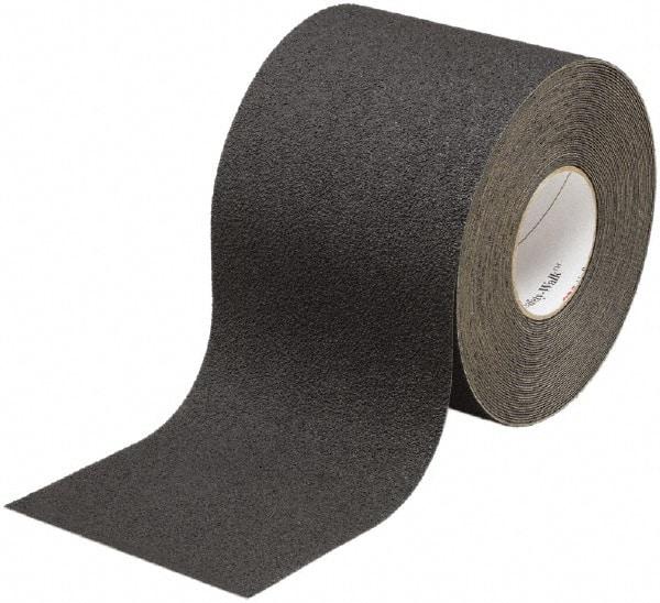 Ability One - Black Solid Color Anti-Slip Vinyl Tape - 6" Wide x 60' Long x 0.045" Thick, General Traffic - Americas Industrial Supply