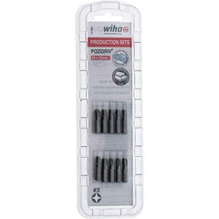 Wiha - 1/4" Drive, Pozidriv Screwdriver Bit - 1" OAL - Americas Industrial Supply
