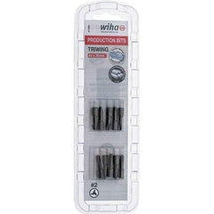 Wiha - 1/4" Drive, #2 Tri-Wing Screwdriver Bit - 1" OAL - Americas Industrial Supply