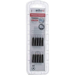 Wiha - 1/4" Drive, #4 Tri-Wing Screwdriver Bit - 1" OAL - Americas Industrial Supply