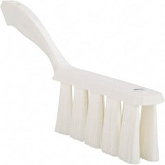 Vikan - 3.9" Bristle Length, Polyester Cleaning & Finishing Brush - 3" Long x 1-1/2" Wide Head, 13" OAL, Easy Grip Handle, White, Polypropylene Block - Americas Industrial Supply