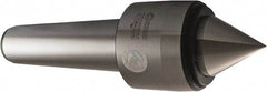 Skoda - MT2 Morse Taper Shank, 36mm Head Diam, Live Center - 6,000 Max RPM, 36mm Point Diam, 1" Point Len, 600 Lb Max Workpiece, Standard Point - Americas Industrial Supply