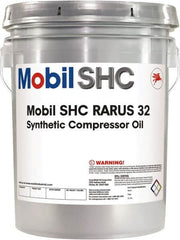 Mobil - 5 Gal Pail, ISO 32, Air Compressor Oil - 30.6 Viscosity (cSt) at 40°C, 5.6 Viscosity (cSt) at 100°C - Americas Industrial Supply