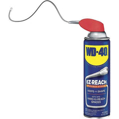 WD-40 - 14.4 oz EZ-Reach Multi-Use Product with 8" Flexible Smart Straw, Sprays 2 Ways - Multi-Purpose Lubricant: Stop Squeaks, Removes & Protects, Loosens Rusted Parts, Free Sticky Mechanisms, Drives Out Moisture - Americas Industrial Supply