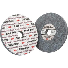 3M - 6" Medium Grade Ceramic Deburring Disc - 1" Center Hole, Holder Required - Americas Industrial Supply
