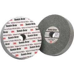 3M - 6" Medium Grade Ceramic Deburring Disc - 1" Center Hole, Holder Required - Americas Industrial Supply