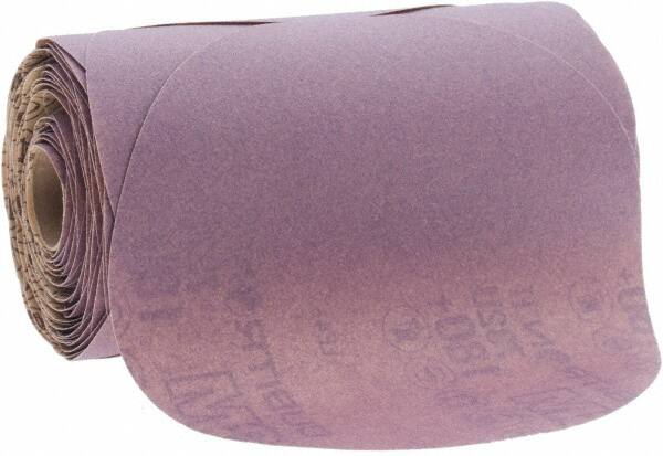 3M - 6" Diam, 180 Grit Ceramic Adhesive PSA Disc - Very Fine Grade, Purple, Paper Backing, Flexible, Use with Random Orbital Sanders - Americas Industrial Supply