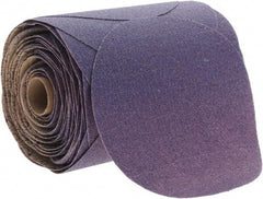 3M - 6" Diam, 80 Grit Ceramic Adhesive PSA Disc - Medium Grade, Purple, Paper Backing, Flexible, Use with Random Orbital Sanders - Americas Industrial Supply