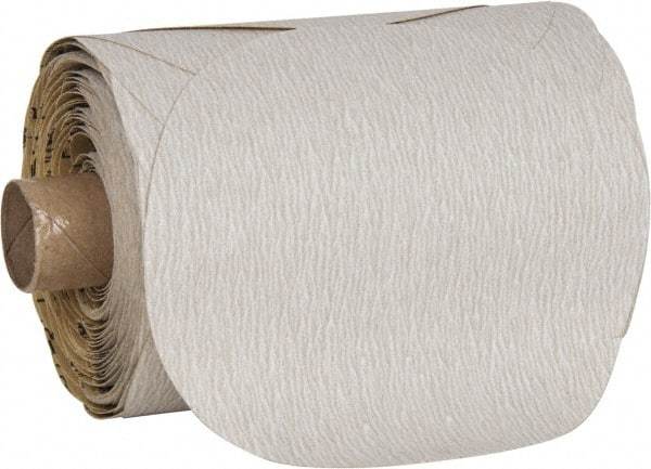 3M - 5" Diam, 220 Grit Ceramic Adhesive PSA Disc - Very Fine Grade, Purple, Paper Backing, Flexible, Use with Random Orbital Sanders - Americas Industrial Supply