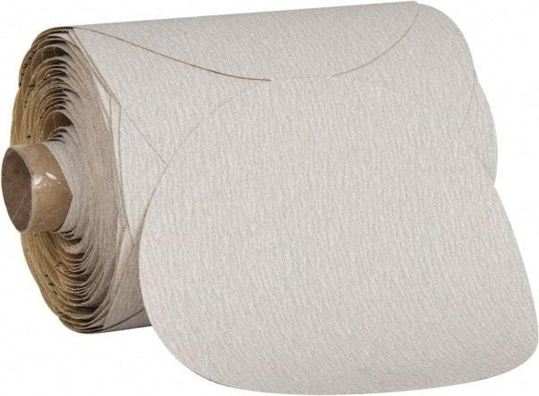 3M - 5" Diam, 180 Grit Ceramic Adhesive PSA Disc - Very Fine Grade, Purple, Film Backing, Flexible, Use with Random Orbital Sanders - Americas Industrial Supply