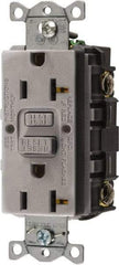 Hubbell Wiring Device-Kellems - 1 Phase, 5-20R NEMA, 125 VAC, 20 Amp, GFCI Receptacle - 2 Pole, Back and Side Wiring, Commercial Grade - Americas Industrial Supply